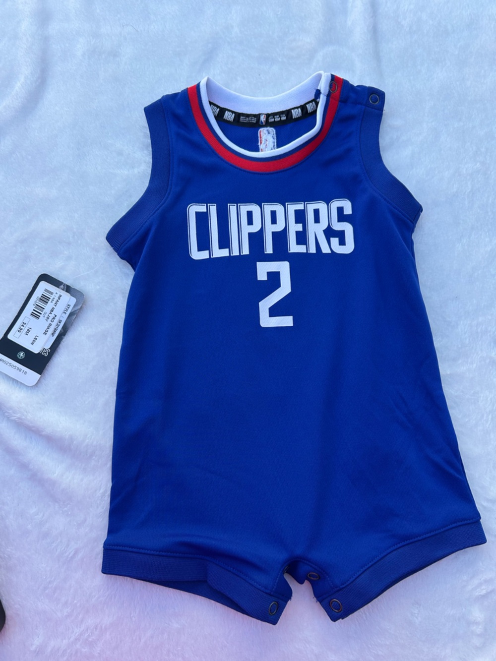 NBA Royal Blue Clippers #2 Baby Romper